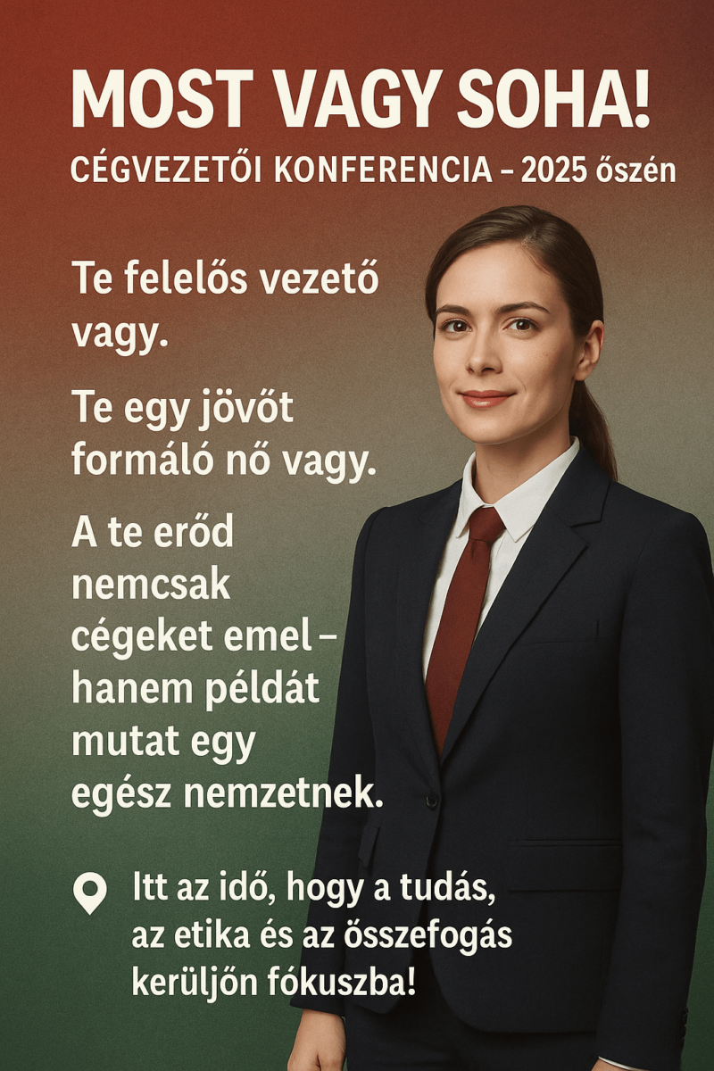 MOST VAGY SOHA! – Cégvezetői Konferencia – Előjelentkezés